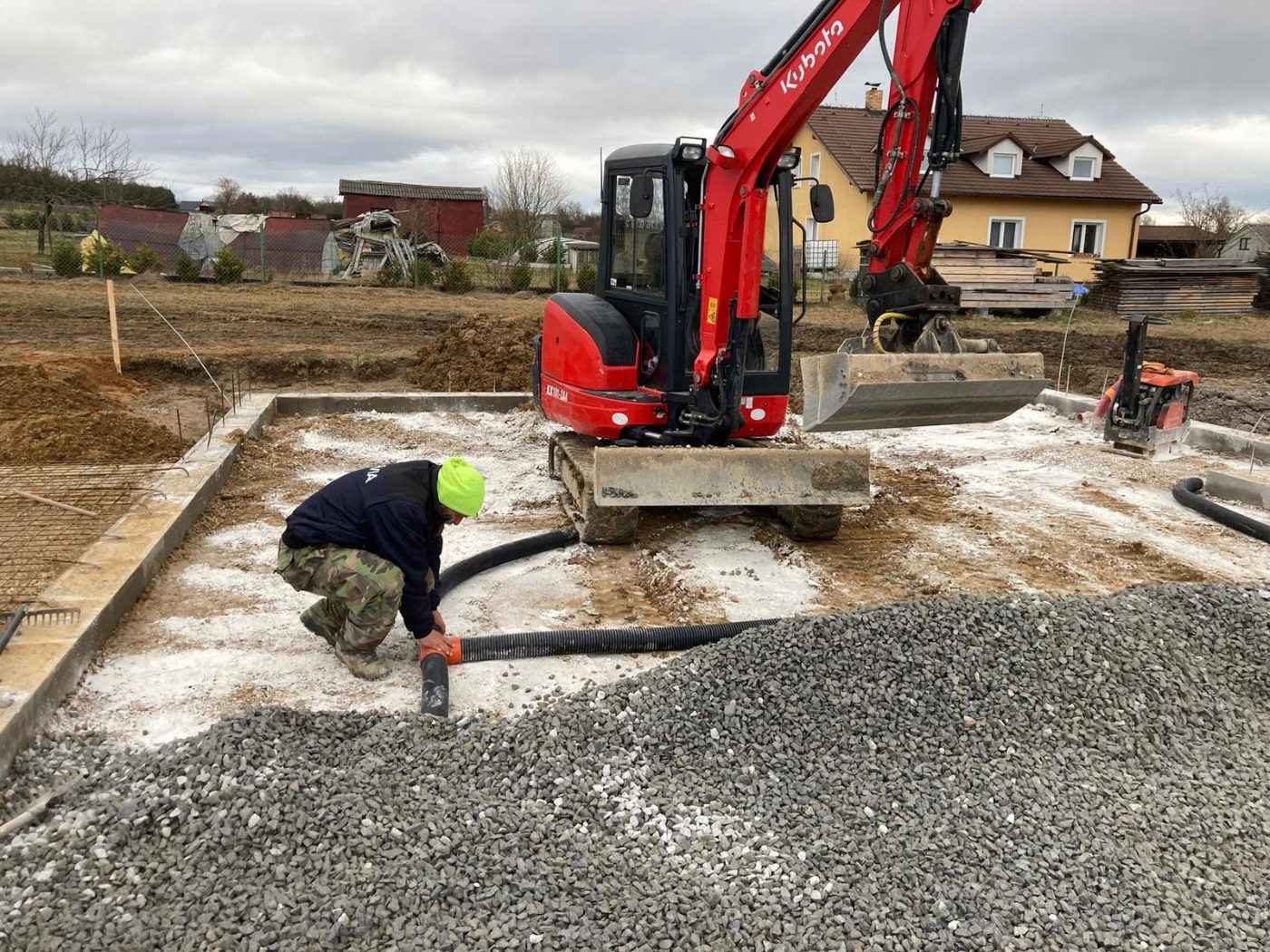 Základová deska rodinného domu – zemní práce 3